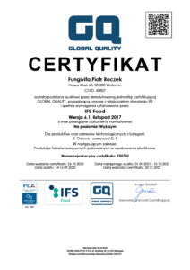 Certyfikat || Farsz Warszawa || Farsze Warszawa || Fungivita